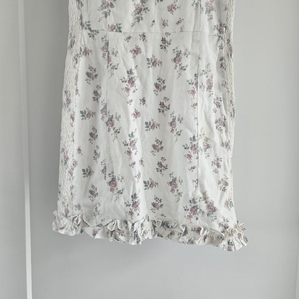 Elegant Floral Ruffle Mini Dress - Picture 3 of 7
